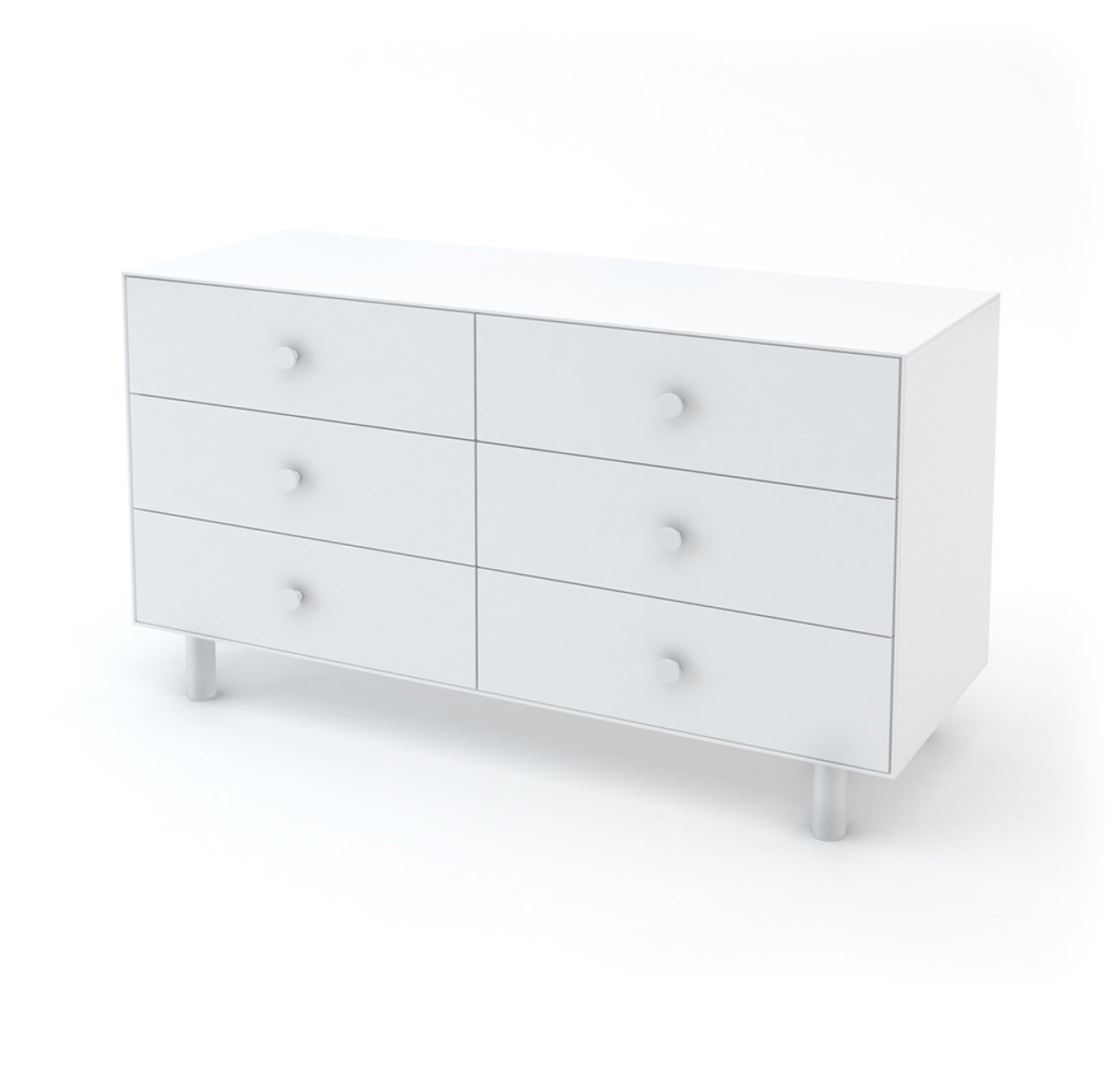 Commode Merlin Classic 6 tiroirs - Blanc